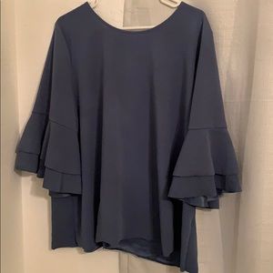 Lane Bryant blue bell sleeve blouse size 22/24